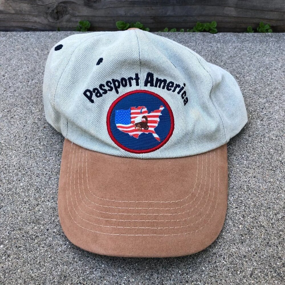 Vintage PASSPORT AMERICA Snapback Hat Men's Adjustable Cap Gray Wagon​​